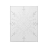 White Winter Snowflake Notitieblok (Gedraaid)