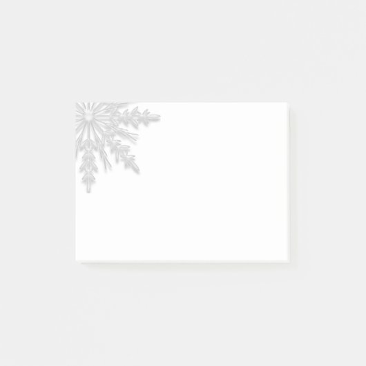 White Winter Snowflake Post-it® Notes (Voorkant)