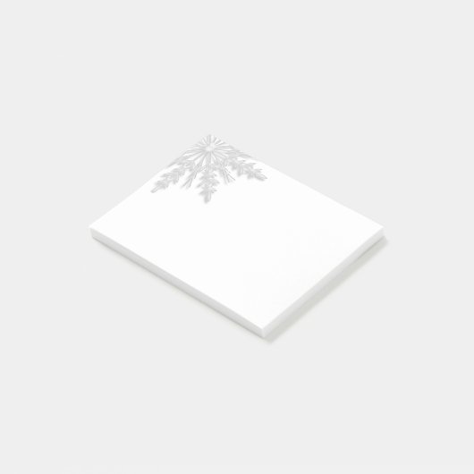 White Winter Snowflake Post-it® Notes (Schuin)