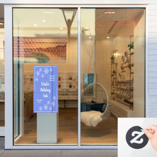 White Winter Snowflakes Raamsticker (Winkelraam)