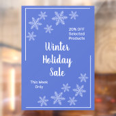 White Winter Snowflakes Raamsticker (Vel 2)