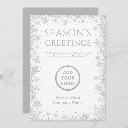 White Winter Sparkle Feestdagenkaart (Voorkant / Achterkant)