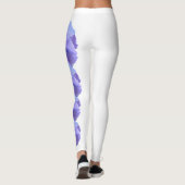 White Wisconsin State Flower Bois Violet Leggings (Dos)