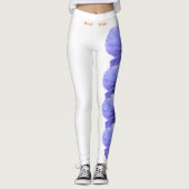 White Wisconsin State Flower Bois Violet Leggings (Devant)