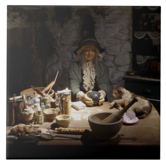 White Witch's Kitchen Museum, Witchcraft & MAGICK Tegeltje (Voorkant)