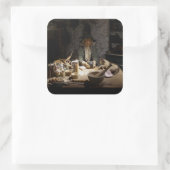 White Witch's Kitchen Museum, Witchcraft & MAGICK Vierkante Sticker (Tas)