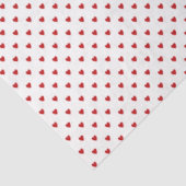 White with Red Hearts Tissue Paper Tissuepapier (Detail)