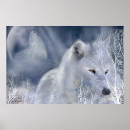 White Wolf Art Poster/Print Poster