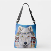 White Wolf Crossbody Tas (Voorkant)