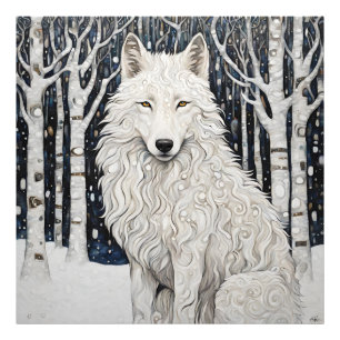 White Wolf Foto Afdruk