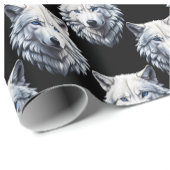 White Wolf Head Pattern Design Cadeaupapier