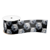 White Wolf Head Pattern Design Lint (Spoel)