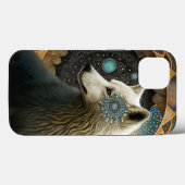 White Wolf Mandala Case-Mate iPhone Case (Achterkant (horizontaal))