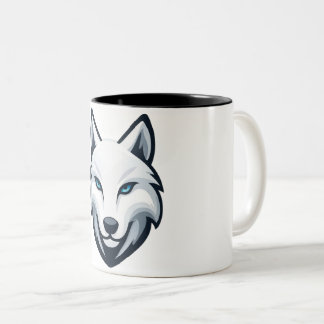 White Wolf Mug Tweekleurige Koffiemok