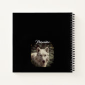 White Wolf Spirit Animal Personal Black Journal (Dos)