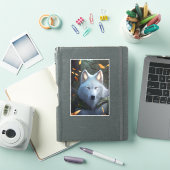 White Wolf Vinyl Sticker (iPad Cover)