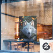 White Wolf Window Cling Raamsticker (Cafe Raam)
