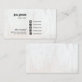 White Wood Carte de visite des icônes des médias s (Devant / Derrière)