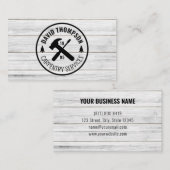 White Wood Grain Professional Visitekaartje (Voorkant / Achterkant)