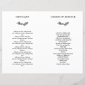 White Wreath Photo Celebration of Life Programme (Achterkant)