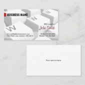 White WWW-toetsenbord internetVisitekaartje Visitekaartje (Voorkant / Achterkant)
