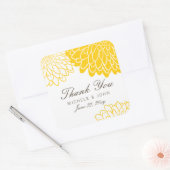 White Yellow Chrysanthemum Dank je Stickers (Envelop)