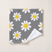 White Yellow Daisies Bad Handdoek (Wasdoekje)