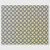 White Yellow Daisies Cadeaupapier (Vlak)