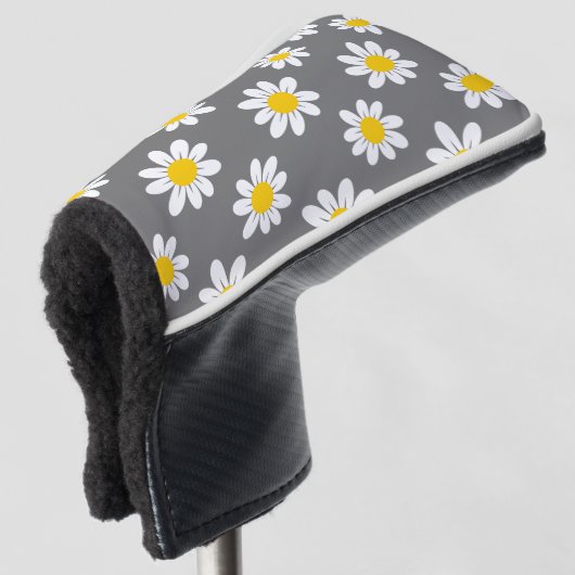 White Yellow Daisies Golfheadcover (3/4 voorkant)