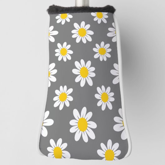 White Yellow Daisies Golfheadcover (Draai 90)