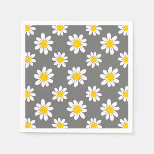 White Yellow Daisies Servet