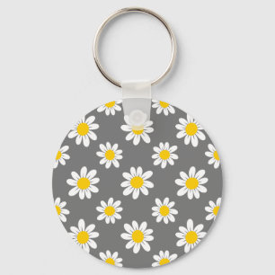 White Yellow Daisies Sleutelhanger