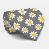 White Yellow Daisies Stropdas (Opgerold)