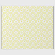 White Yellow Daisy Pattern 