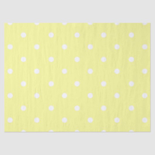 White Yellow Polka Dot Tissuepapier (Voorkant)