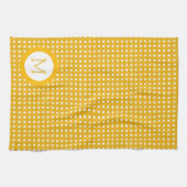 White & Yellow Polkadot Pattern Theedoek (Horizontaal)