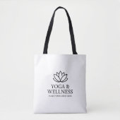 White Yoga Studio Logo Canvas tas Promotional Merc (Voorkant)