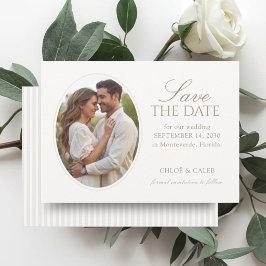 White & Zand | Streep Ovaal Foto Trouw Save  The Date