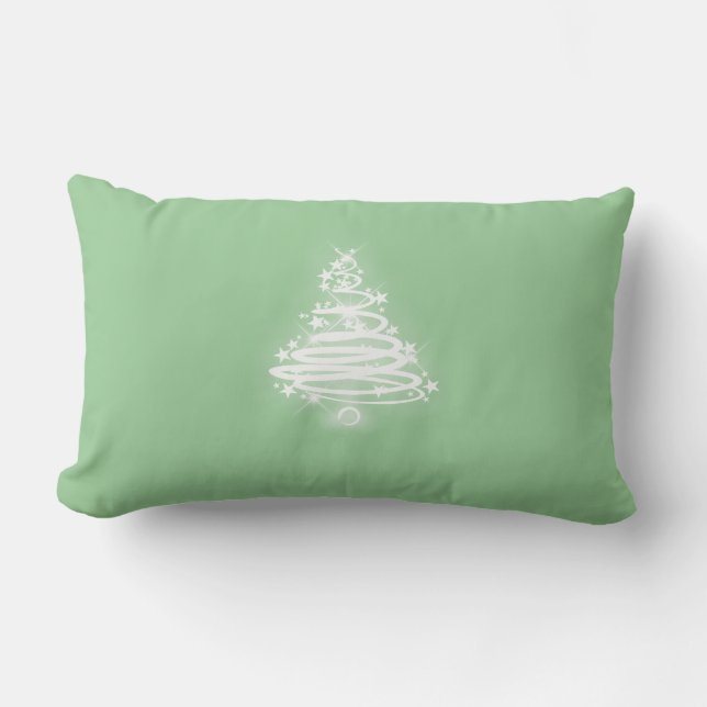 White Zen Christmas Tree Kussen (Voorkant)