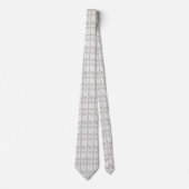 White Zig Zag Pattern Stropdas (Voorkant)