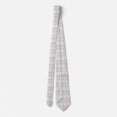 White Zig Zag Pattern Stropdas (Achterkant)