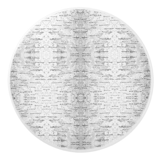 White, zoals in Birch Bark Foto Keramische Knop (Voorkant)