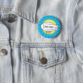 WhiteBlimp Ballon Blue Sky Custom Ronde Button 5,7 Cm (In situ)