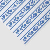 Whiteblue Bone Inlay Floral Border Decoupage Paper Tissuepapier (Detail)