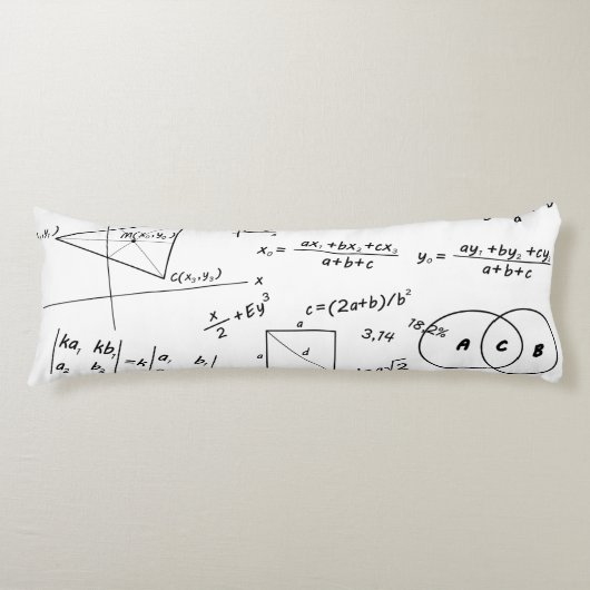 Whiteboard Body Pillow ( 20 x 54 inch) Lichaamskussen (Voorkant)