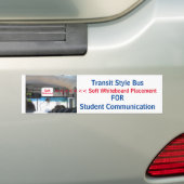 Whiteboard Transportstijl bus Bumpersticker (Op auto)