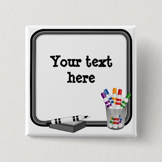 whiteboard vierkante button 5,1 cm (Voorkant)