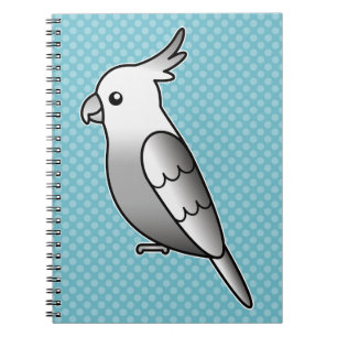 Whiteface Cartoon Cockatiel Parrot Bird Notitieboek