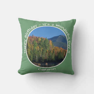 Whiteface Mountain, Adirondack Herfst Feest Items Kussen