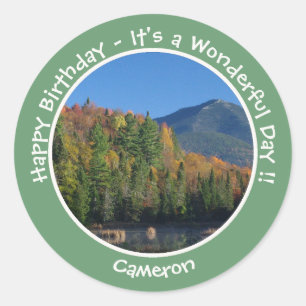 Whiteface Mountain, Adirondack Herfst Feest Items Ronde Sticker